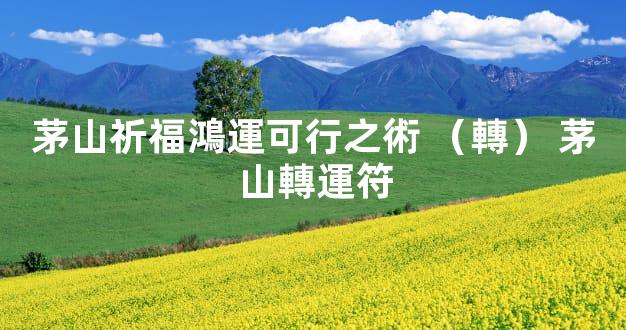 茅山祈福鴻運可行之術 （轉） 茅山轉運符